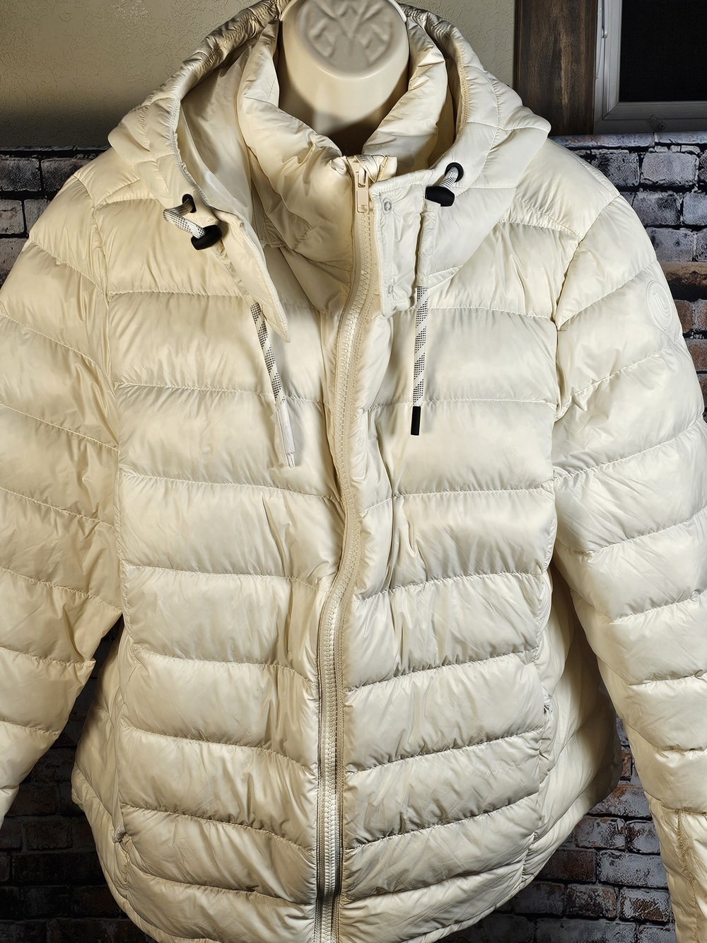Lole Emeline Down Jacket XXL NWT Allied Feather 550 Fill Packable Cream Puffer